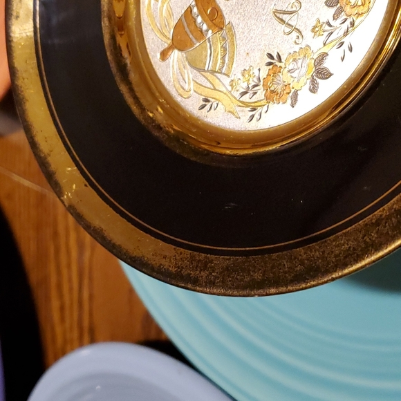 Dynasty Gallery Exclusive Original Chokin Happy 50th Anniversary-24Kt rim plate - Picture 3 of 9